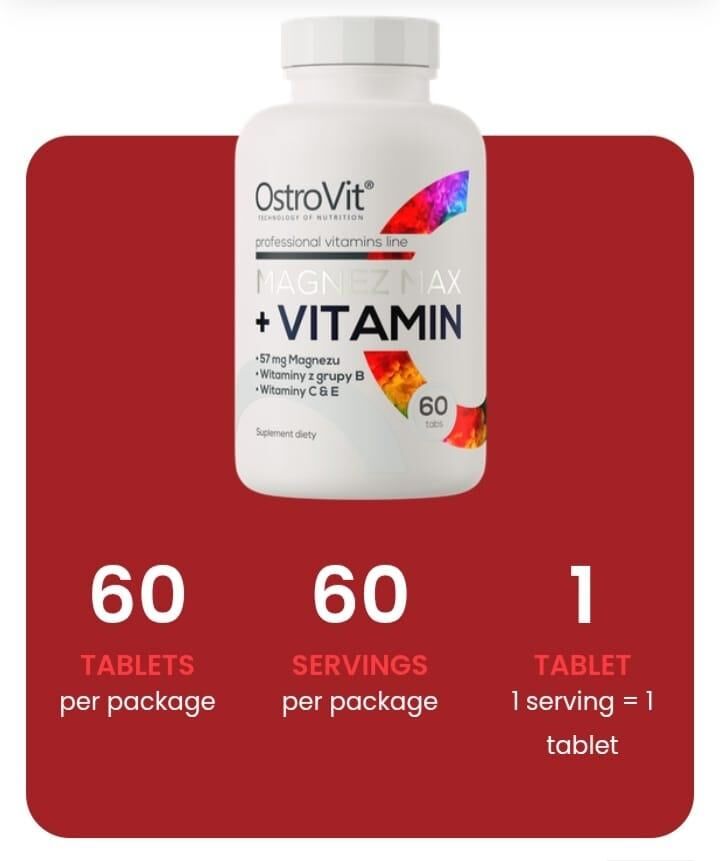 Magnesium Max + Vitamins - 60 Tablettes | Énergie & Anti-fatigue thumbnail 4