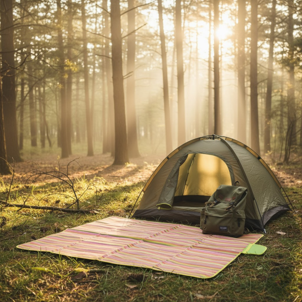 Tapis De Plage Et De Pique-nique Imperméable, Pliable Et Portable – 145 × 99,5 Cm – Multicolore thumbnail 6
