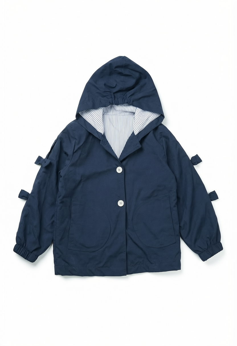 Ensemble Fille Veste Légère À Capuche, T-shirt Imprimé Et Jean