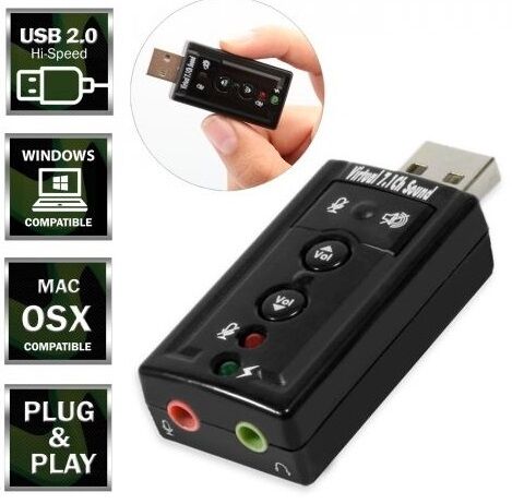 Adaptateur De Carte Son Externe Usb Virtuel À 7.1 Canaux