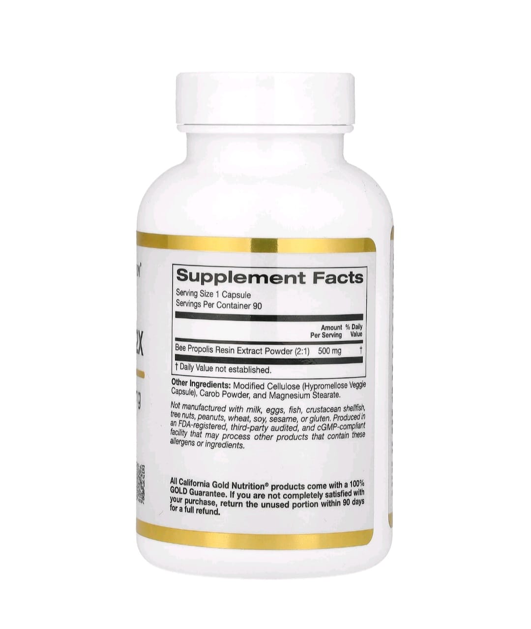 Propolis D’abeille 2x 500 Mg – Extrait Concentré – 90 Capsules – California Gold Nutrition