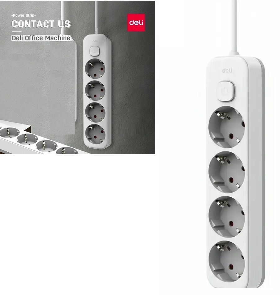 Rallonge Multiprise 4prises Avec Interrupteur Câble 1.8m Sécurité Enfant 16a 3680w