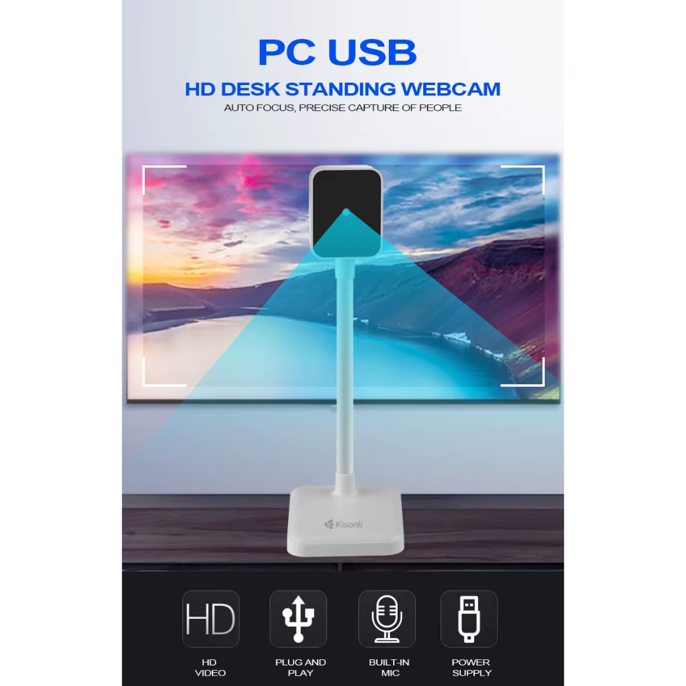 Caméra Web Ordinateur Portable D1 1080p Full Hd Usb Pc 2k thumbnail 3