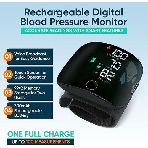 Tensiomètre Numérique Rechargeable, Mesure De La Tension Au Poignet