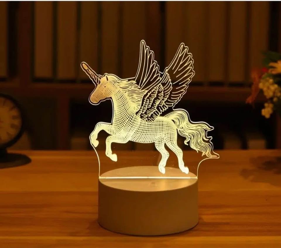 3d Unicorn Night Light