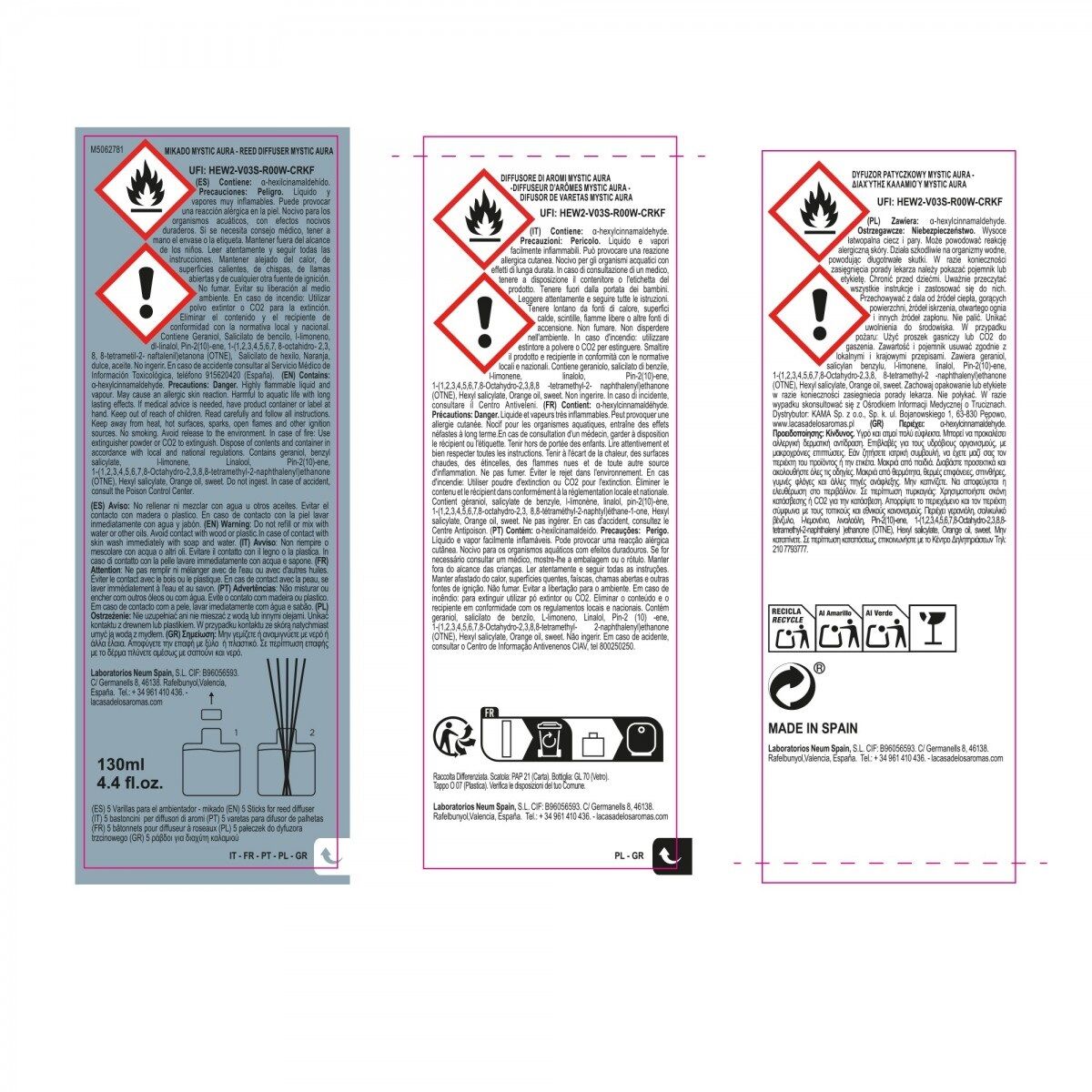 Diffuseur À Bâtonnets Mystic - Aura - 130ml thumbnail 4