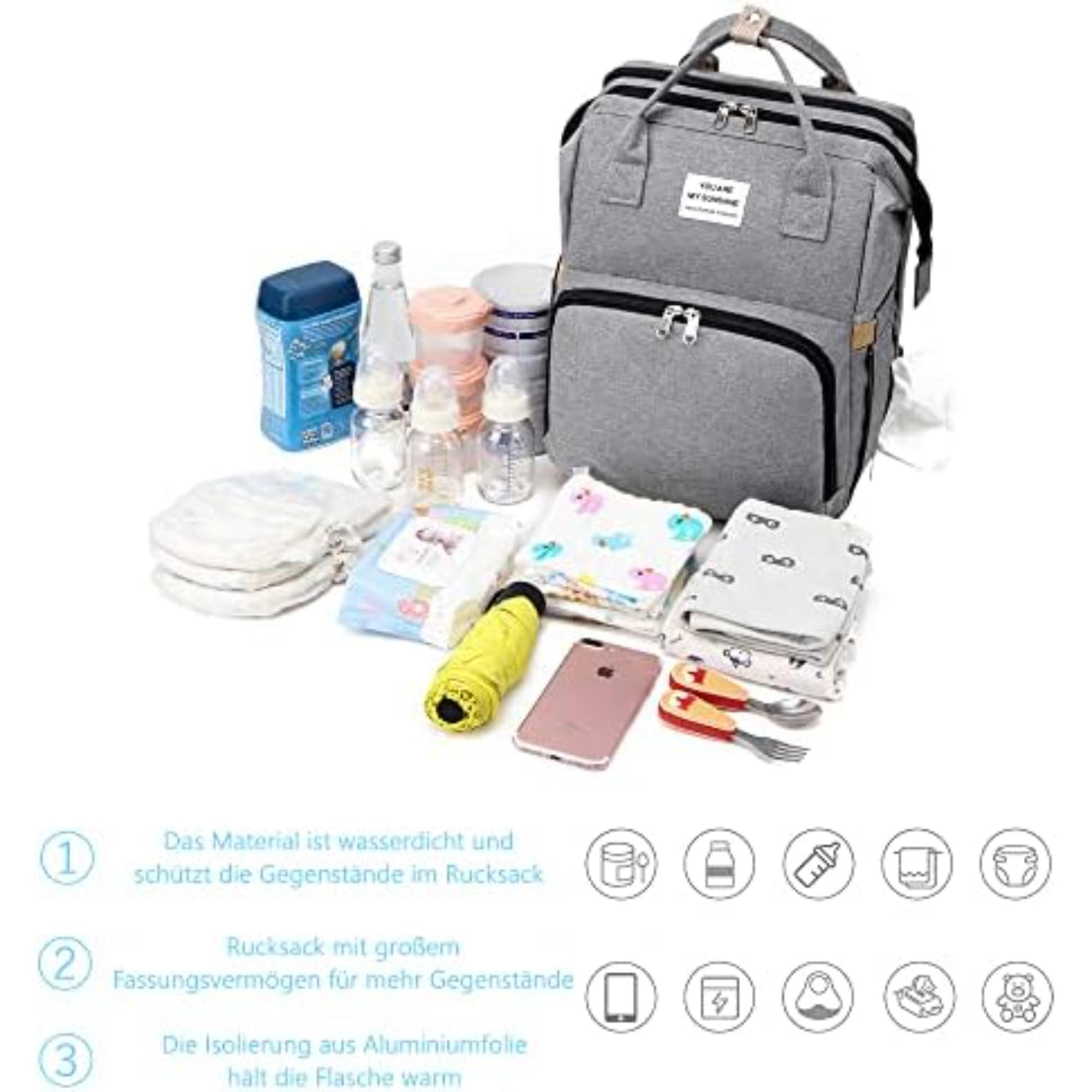 Sac À Dos À Langer Multifonction Pour Bébé Grande Capacité thumbnail 4