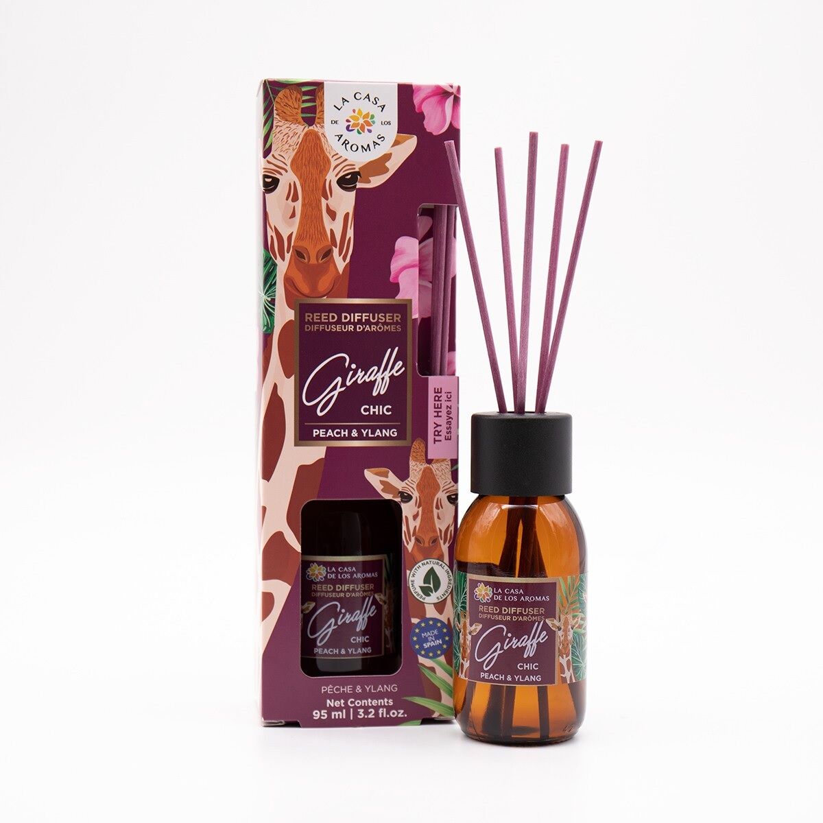 Diffuseur À Bâtonnets, Arômes Intenses - Giraffe Chic - 95ml