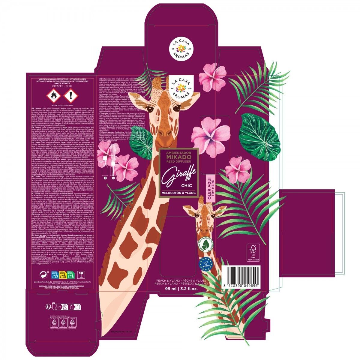 Diffuseur À Bâtonnets, Arômes Intenses - Giraffe Chic - 95ml thumbnail 3
