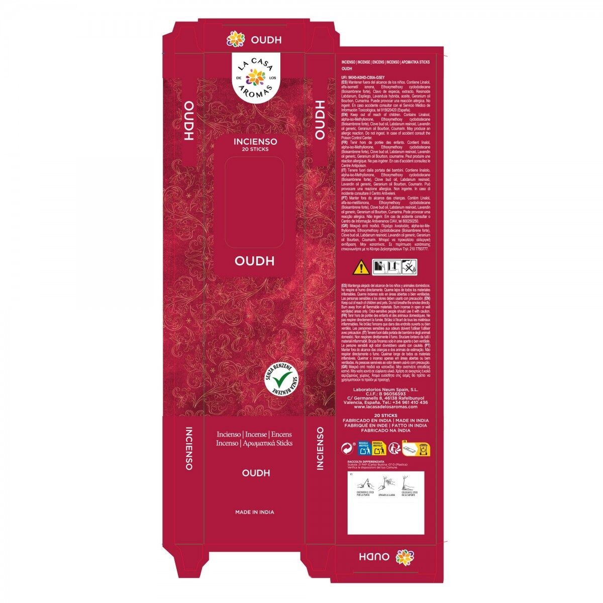 Bâtonnets D'encens Oud - Première Qualité - 20 Sticks thumbnail 2