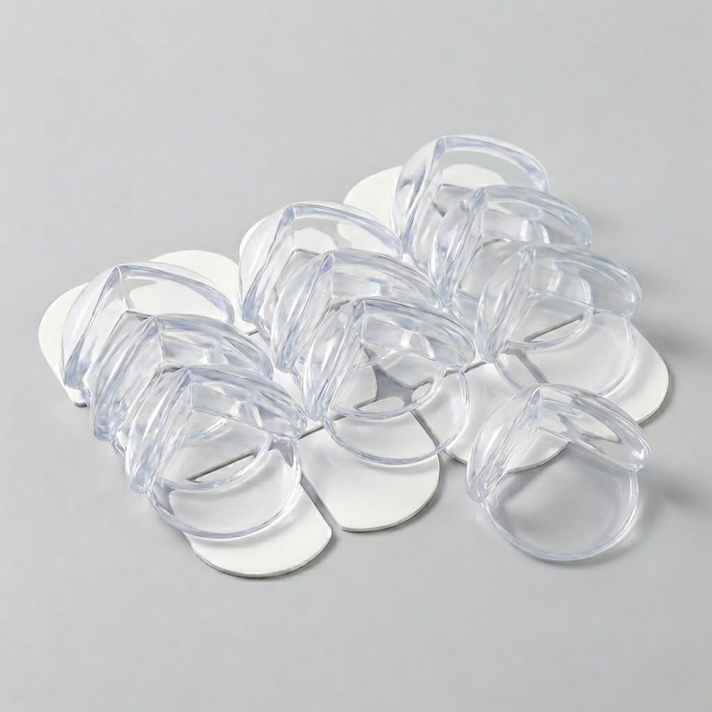 Lot De 10 Protections D'angles En Silicone Transparent – Securite Bebe Et Enfant thumbnail 1