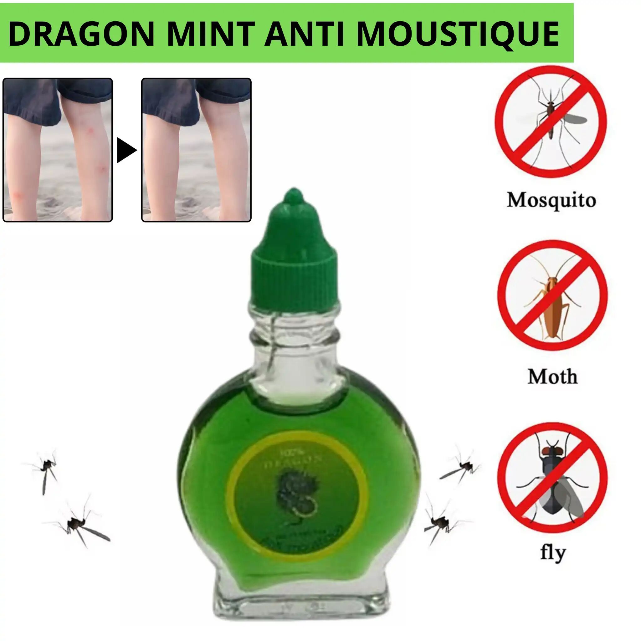 Huile Répulsive Anti-moustiques & Insectes 100% Naturelle