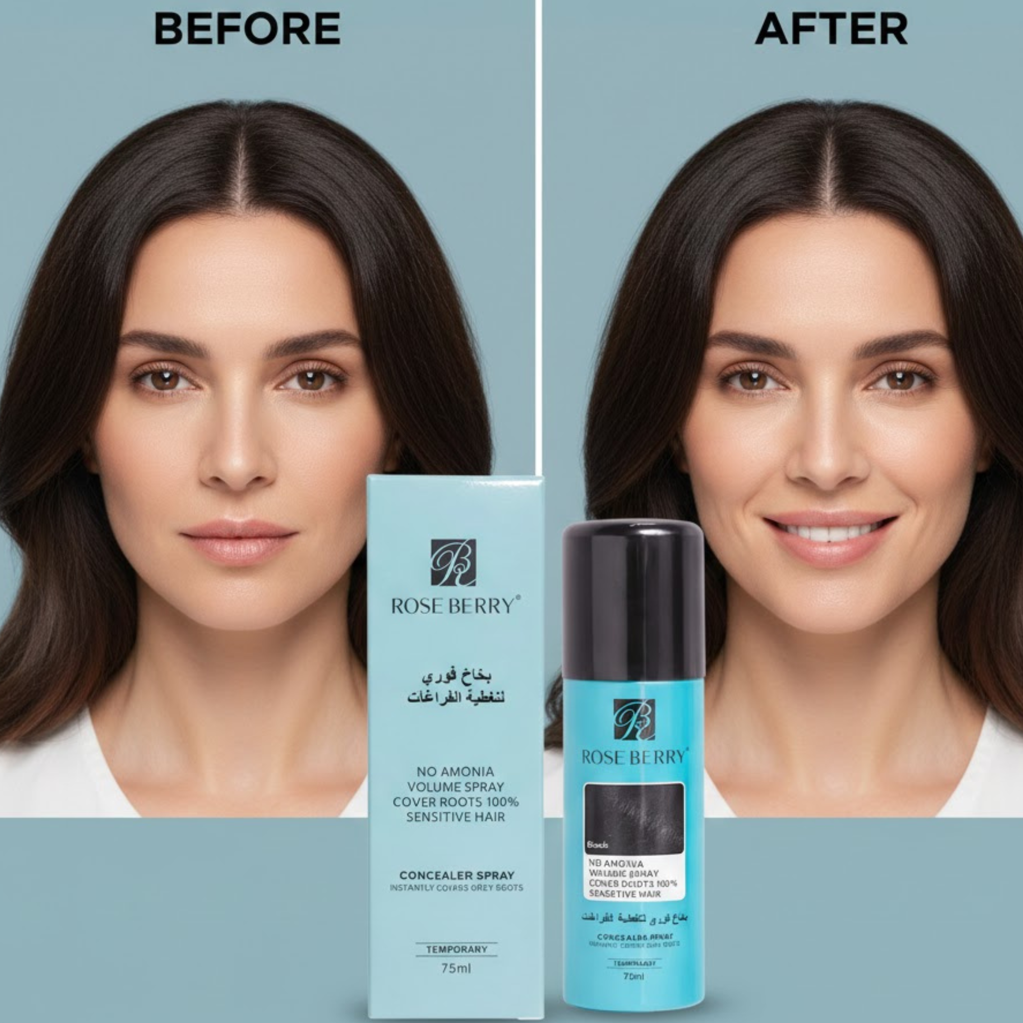 Spray Retouche Racines Noir – Correcteur Temporaire Sans Ammoniaque thumbnail 3