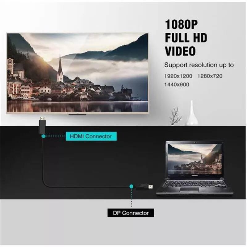 Convertisseur Displayport (dp) Vers Hdmi 4k – Audio & Vidéo Hd thumbnail 5