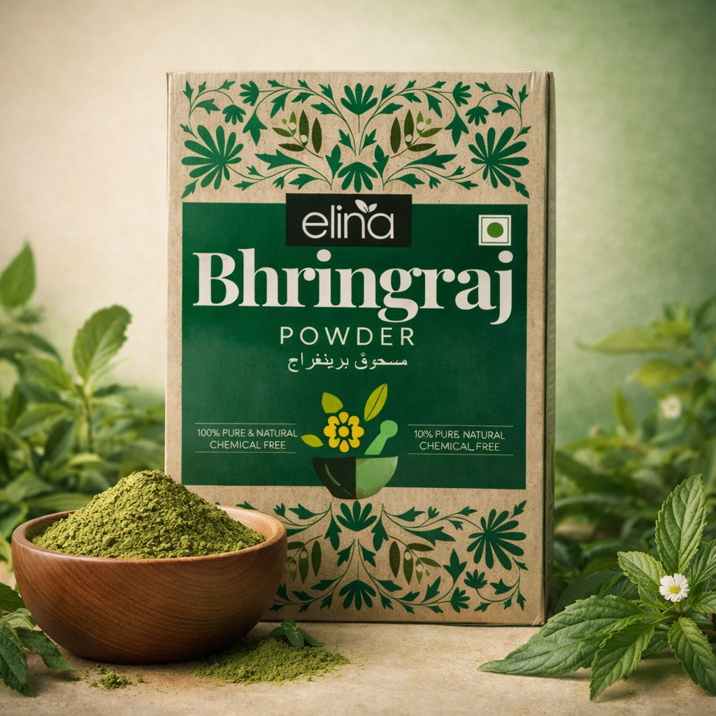 Bhringraj Poudre Ayurvédique Pour Croissance Des Cheveux