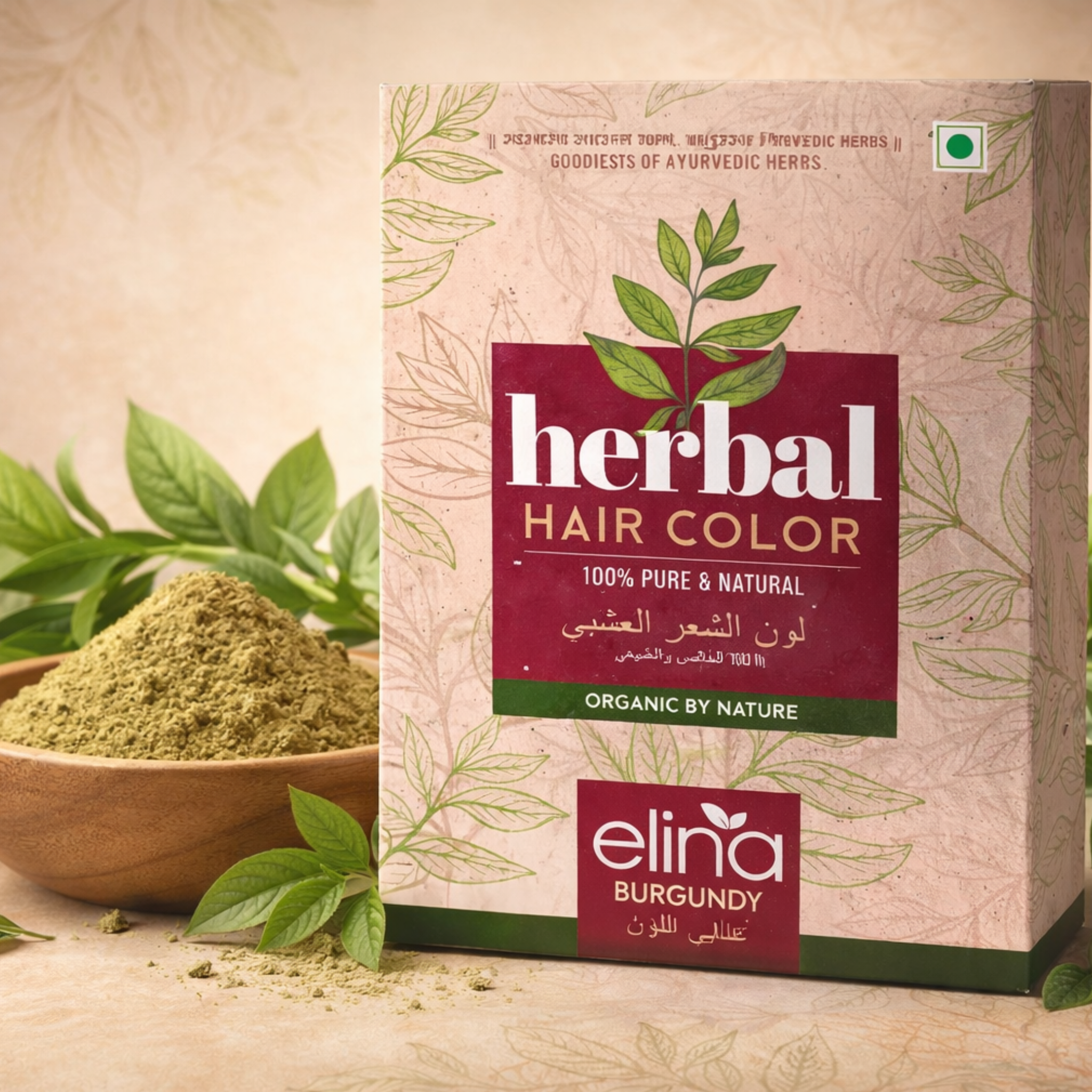 Coloration Végétale Cheveux Burgundy 100% Naturelle