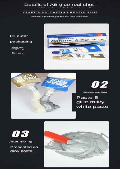 Kit De Réparation Métallique 2 En 1 - Soudure À Froid Résistante À La Chaleur