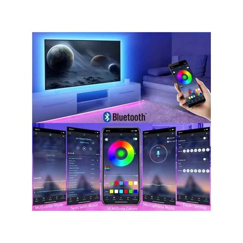 Bande Led - Led Mood Light - 5m - Rgb - Contrôle App - Température De Couleur 2700k-10000k thumbnail 4