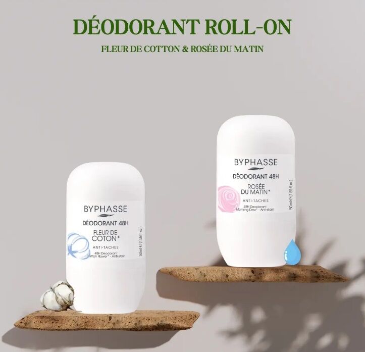 Déodorant Roll On Antitaches - Fleur De Coton & Rosée Du Matin - 50ml X2 thumbnail 1