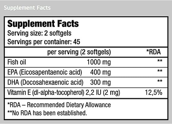 Omega-3 1000mg 90 Softgels