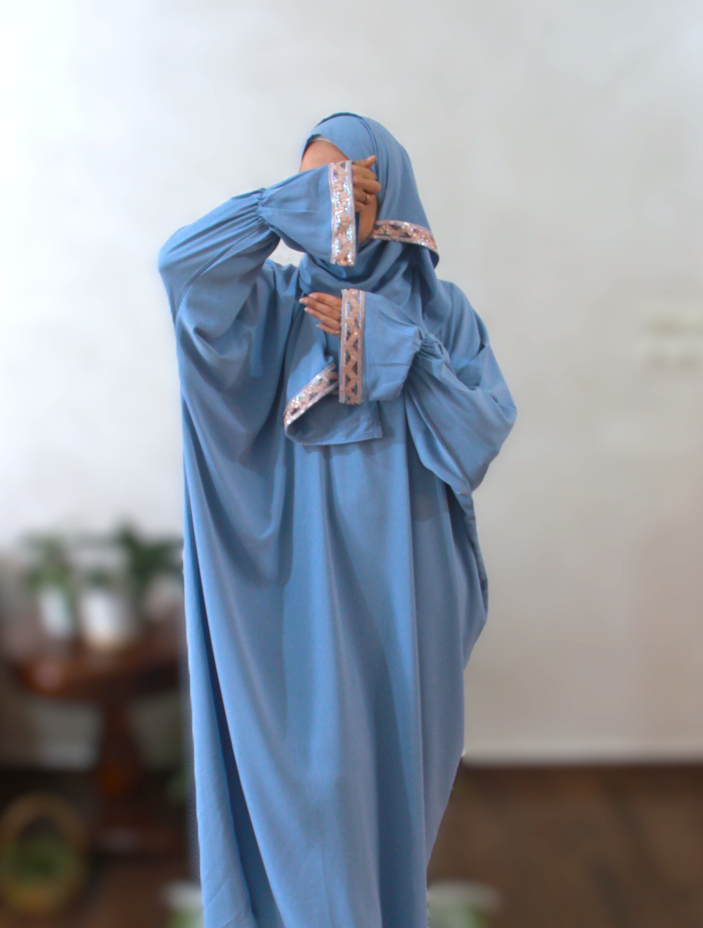 Abaya De Prière - Bleu thumbnail 3