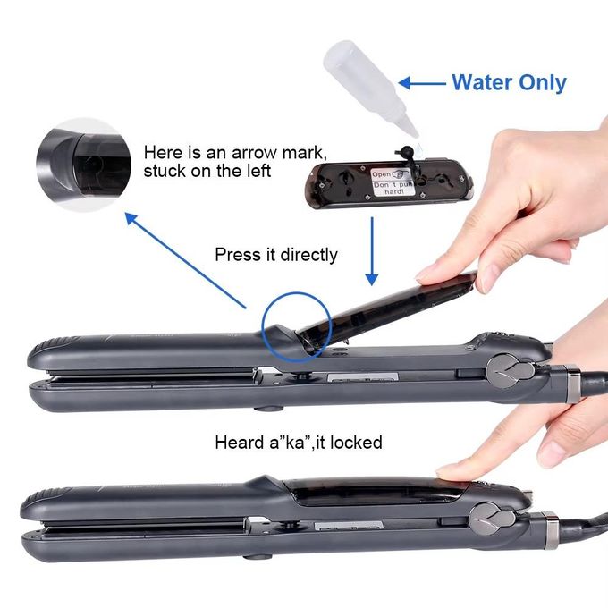 Lisseur Cheveux Professionnel En Plaque Céramique Et Tourmaline – Lisseur À Vapeur À Température Réglable