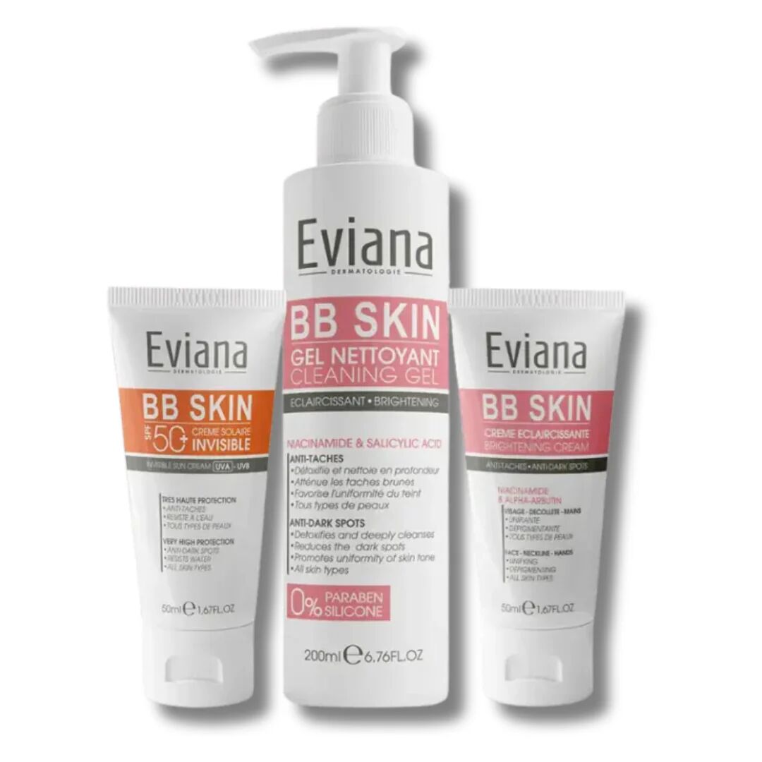 Pack Crème Éclaircissant + Gel Nettoyant + Écran Invisible