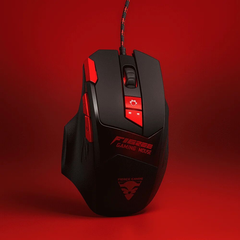 Souris Gamer Jedel Gm625 – Haute Précision, 8 Modes D’éclairage Led Rgb, Design Ergonomique Noir & Rouge thumbnail 4