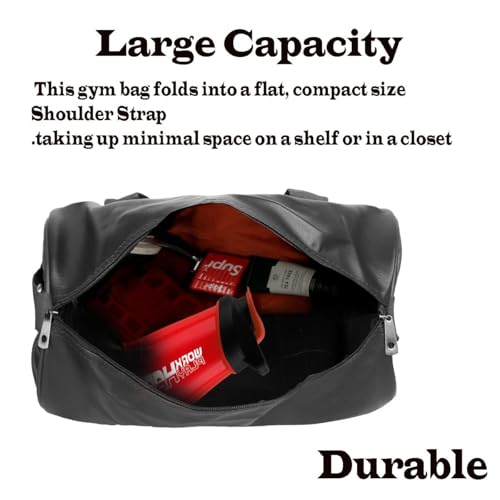 Sac De Sport Cylindrique En Cuir Synthétique – Format Compact (18l) thumbnail 8