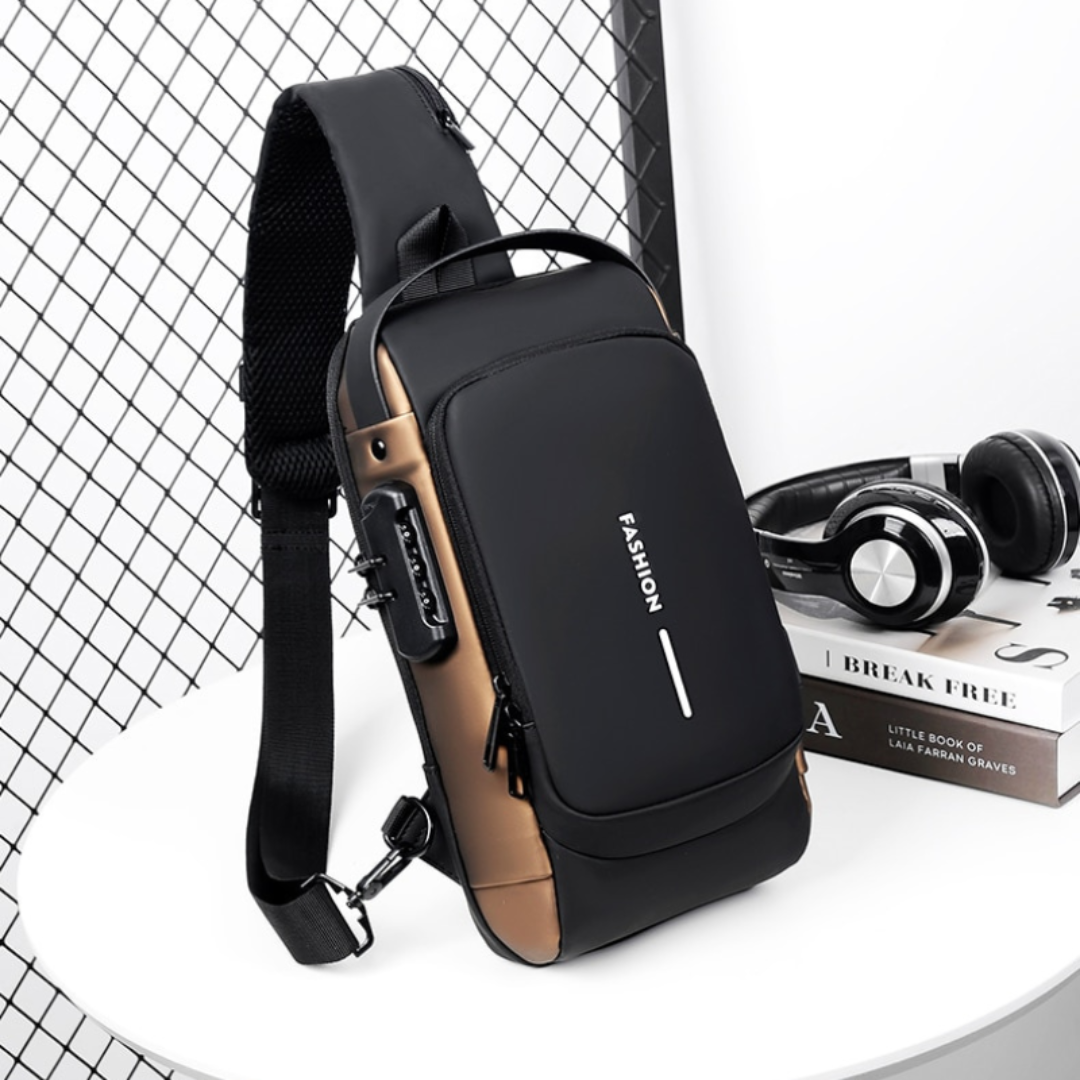 Sacoche De Poitrine Antivol Pour Homme, Sac Bandoulière Avec Chargeur Usb thumbnail 8