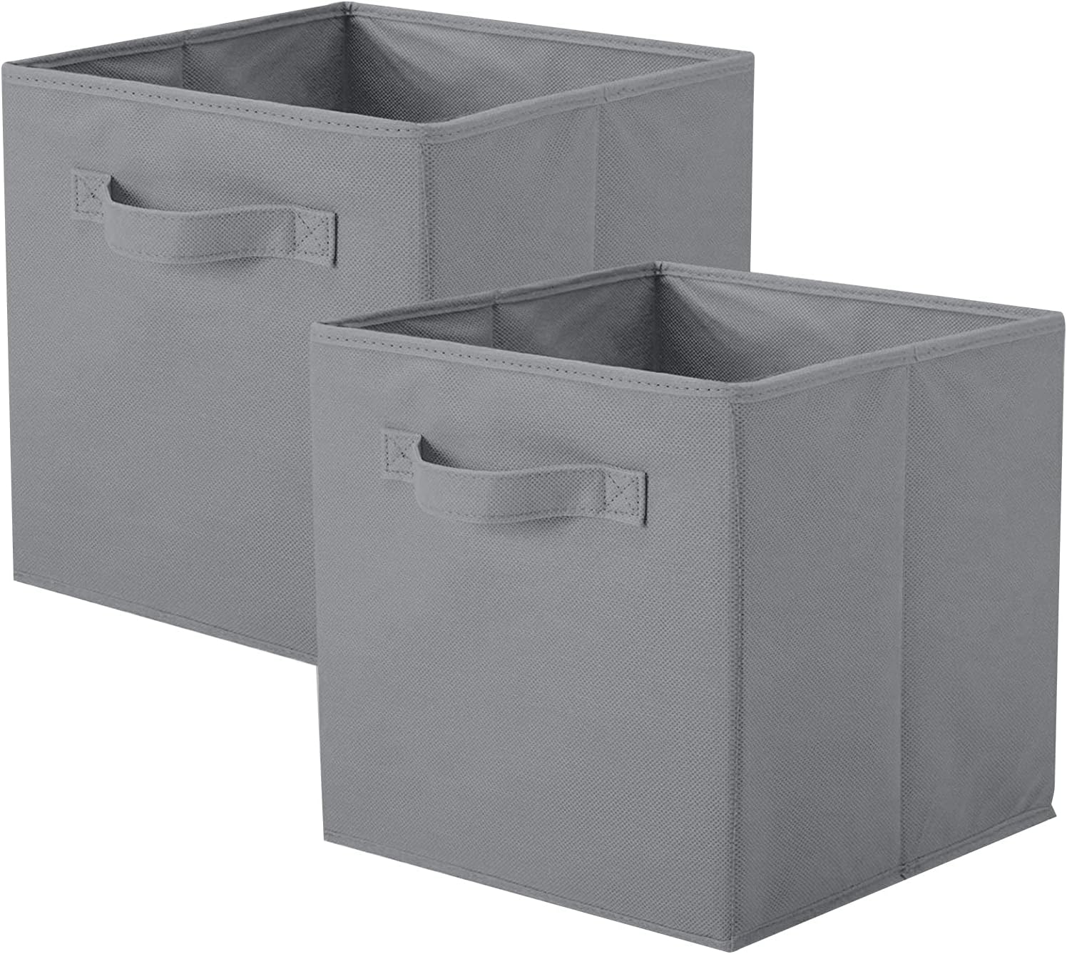 Lot De 2 Cubes De Rangement Pliables En Tissu Avec Poignées