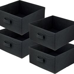 Lot De 4 Boîtes De Rangement En Tissu Pliables – 31 × 31 × 15 Cm
