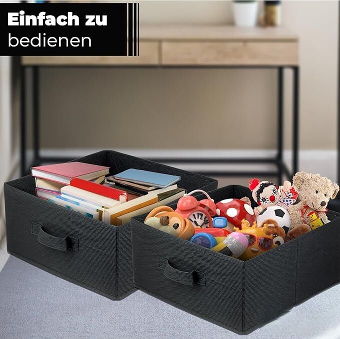 Lot De 4 Boîtes De Rangement En Tissu Pliables – 31 × 31 × 15 Cm