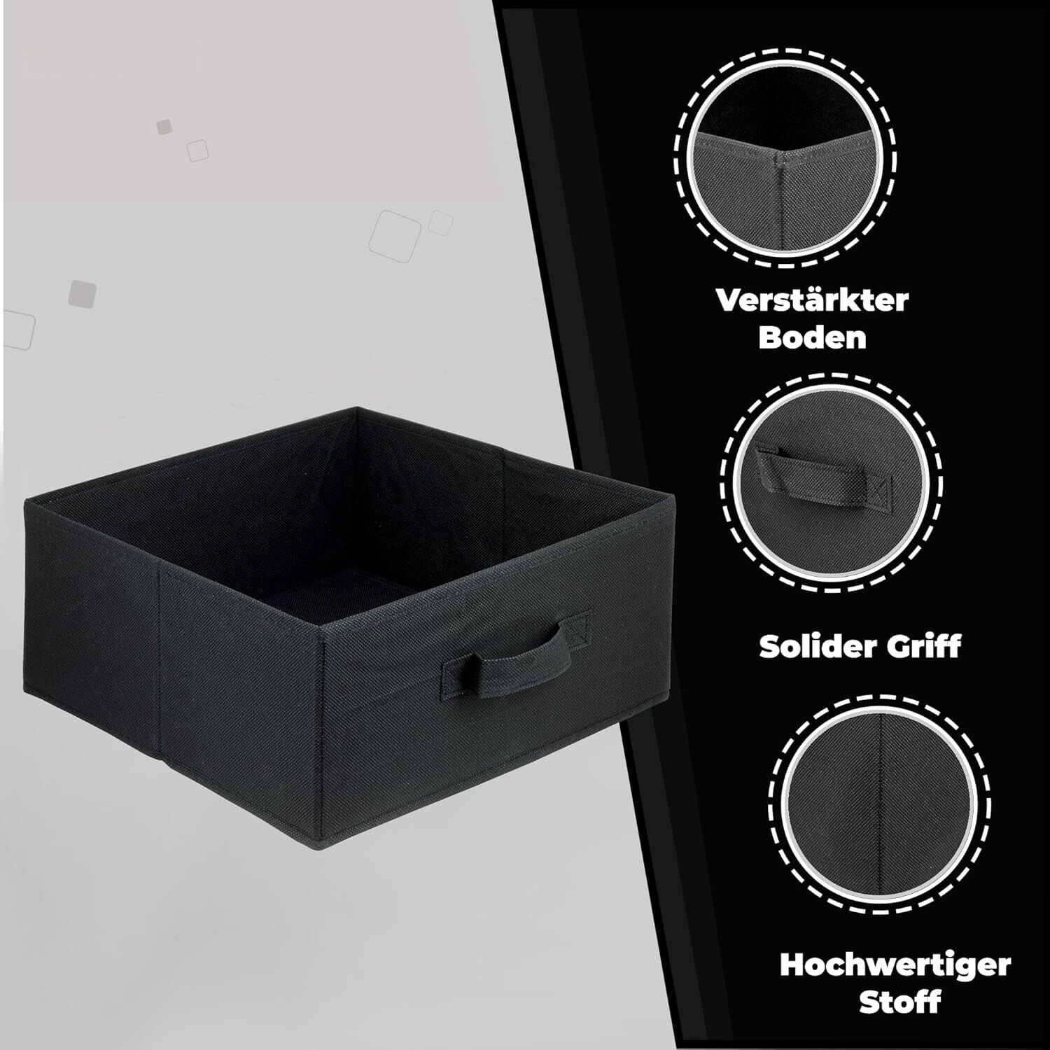 Lot De 4 Boîtes De Rangement En Tissu Pliables – 31 × 31 × 15 Cm thumbnail 4