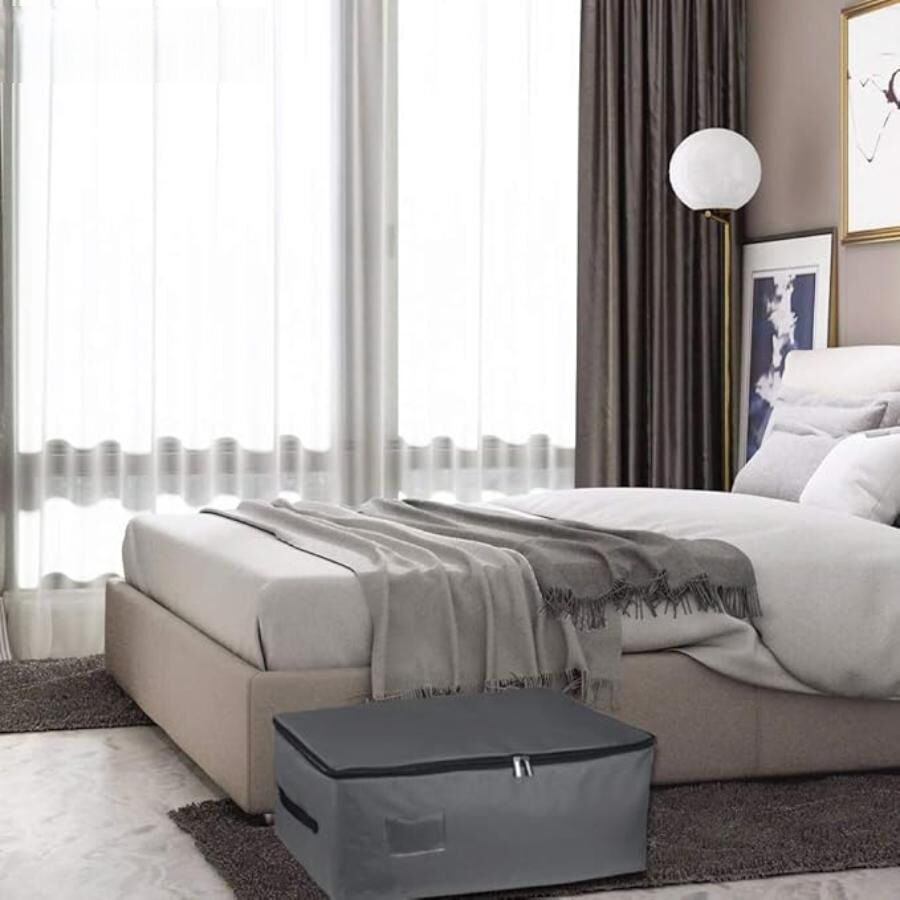 Lot De 2 Sacs De Rangement Sous Lit 49l – Fermeture Éclair thumbnail 8