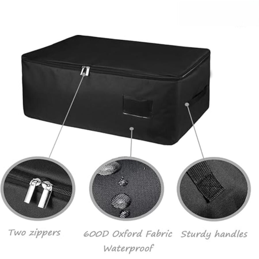 Lot De 2 Sacs De Rangement Sous Lit , Pliables 56 X 35 X 25 Cm