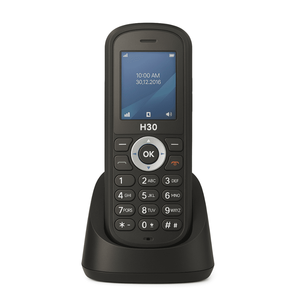 Téléphone Fixe Sans Fil H30 – Écran Couleur & Base De Chargement