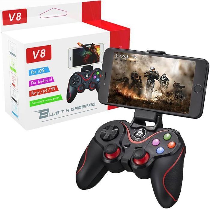 Manette de jeu sans fil V8 – Compatible PC iPhone Android PS3 thumbnail 1