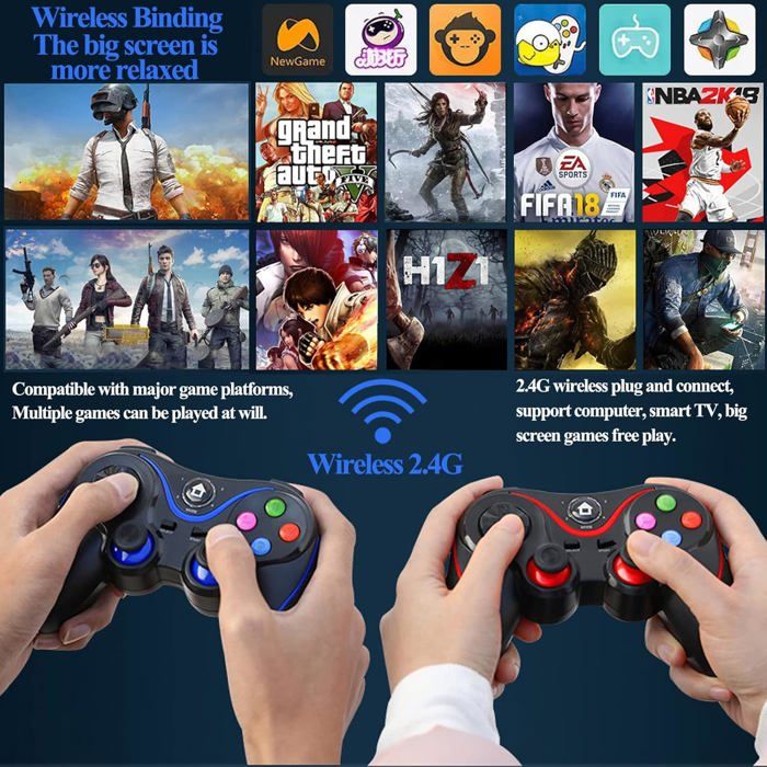Manette de jeu sans fil V8 – Compatible PC iPhone Android PS3 thumbnail 2