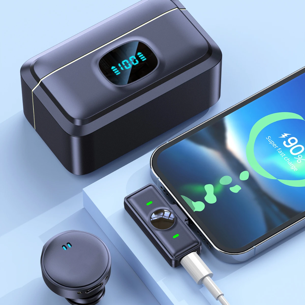 Micro Sans Fil Double Emetteur Type-c – Enregistrement HD pour Interviews & Streaming