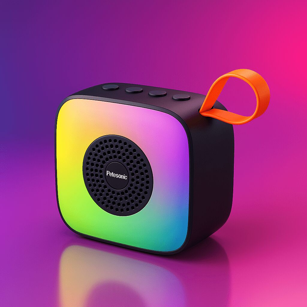 Enceinte Bluetooth Petosonic Sd-sp7 – 5w – Sans Fil Avec Éclairage Led Multicolore Et Batterie 1200 Mah thumbnail 3