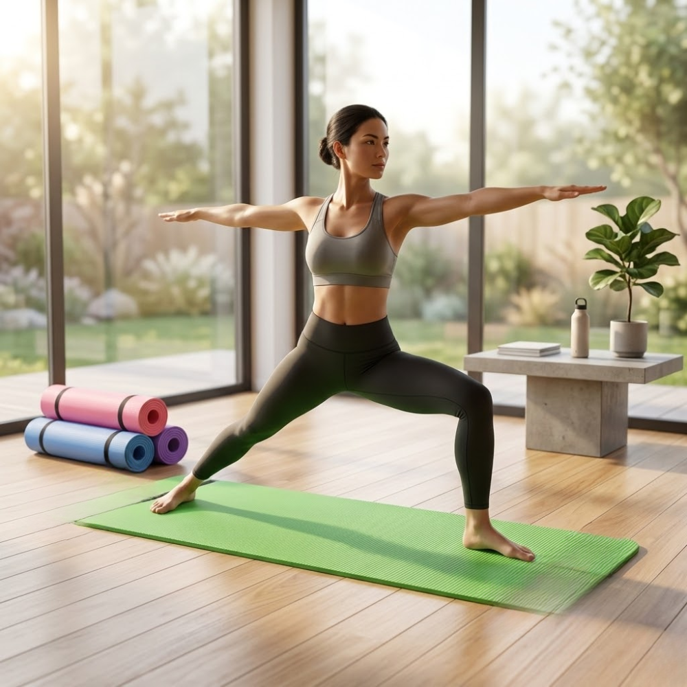 Tapis De Sport En Mousse Écologique Et Durable - Couleur Aléatoire thumbnail 3