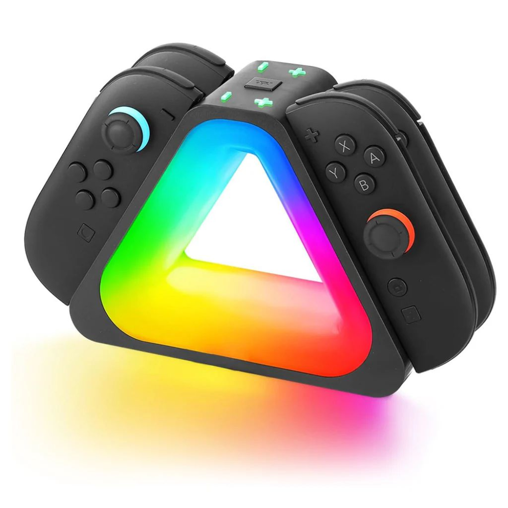 Station De Charge Otvo Sw2 Pour Joy-con Nintendo Switch – Charge 4 Manettes + Led Rgb