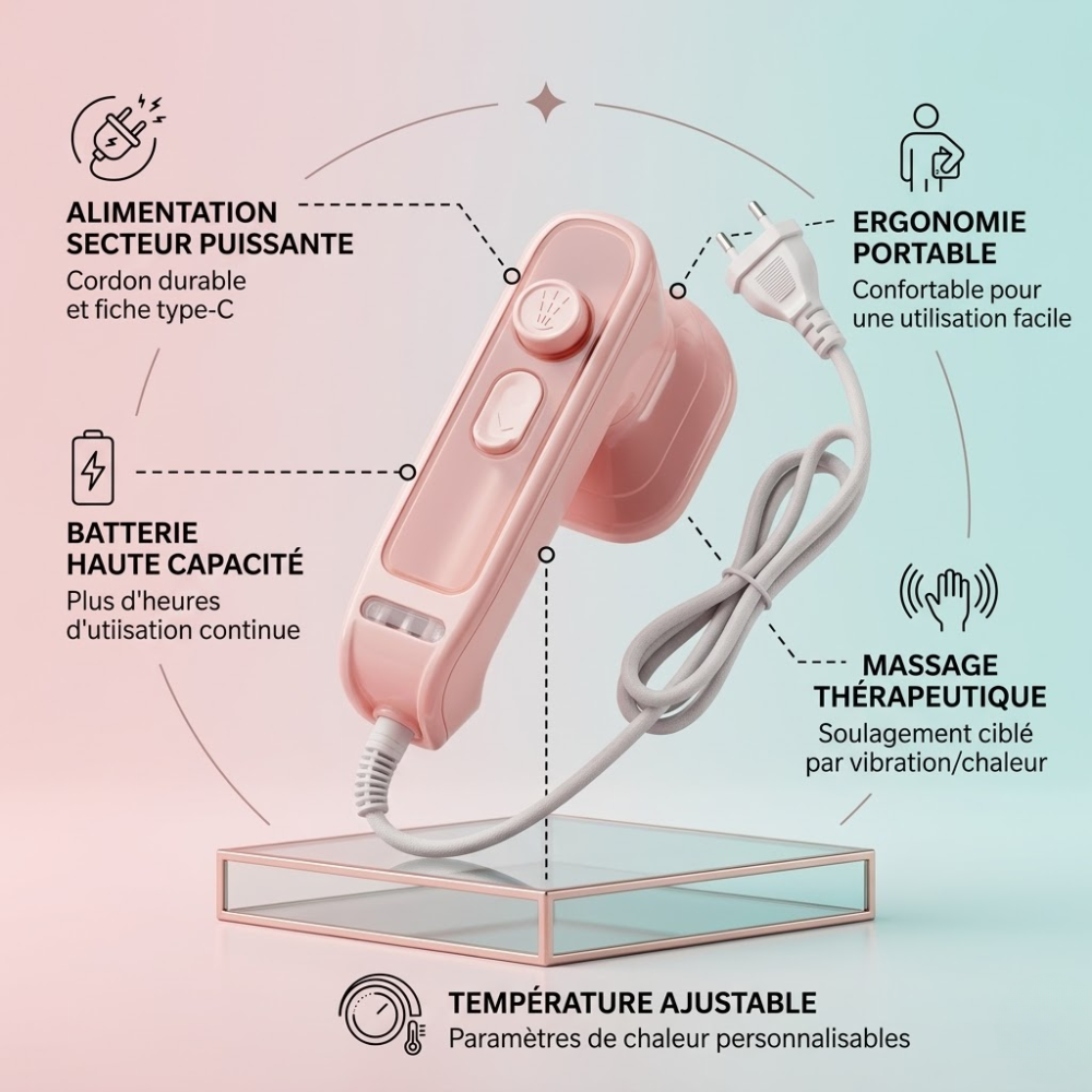 Mini Fer À Vapeur Portable Pour Vêtements – Couleur Et Design Aléatoires