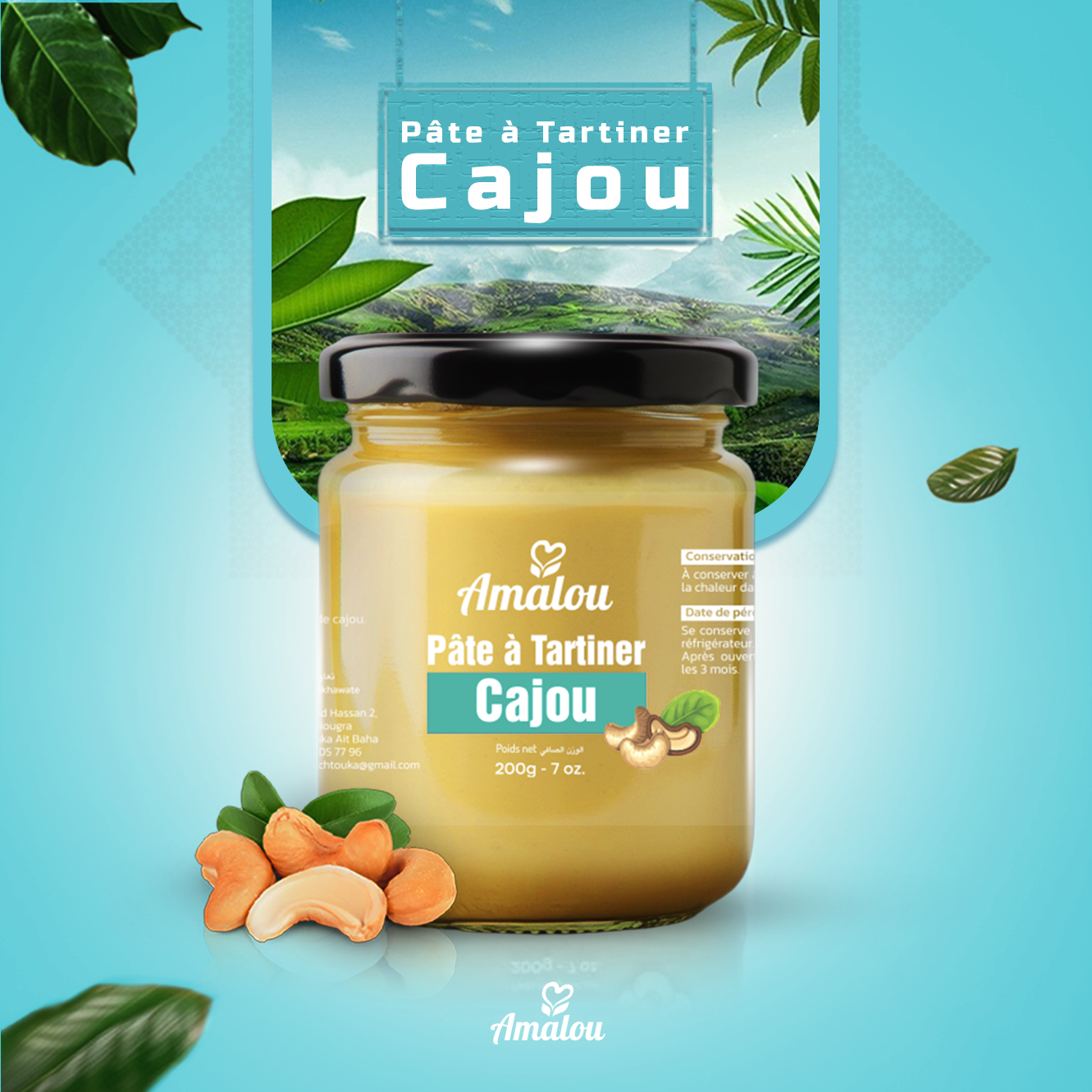 Pâte à tartiner au cajou – 100 % naturelle
