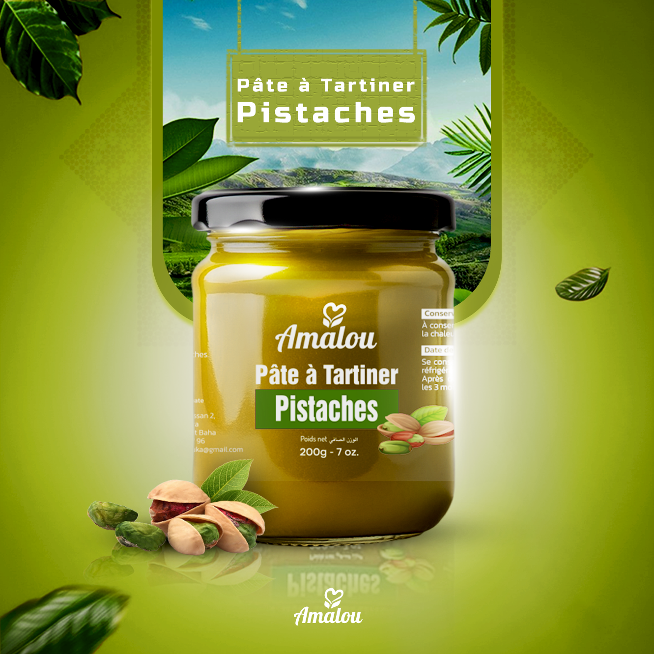 Pâte à tartiner aux pistaches – 100 % naturelle