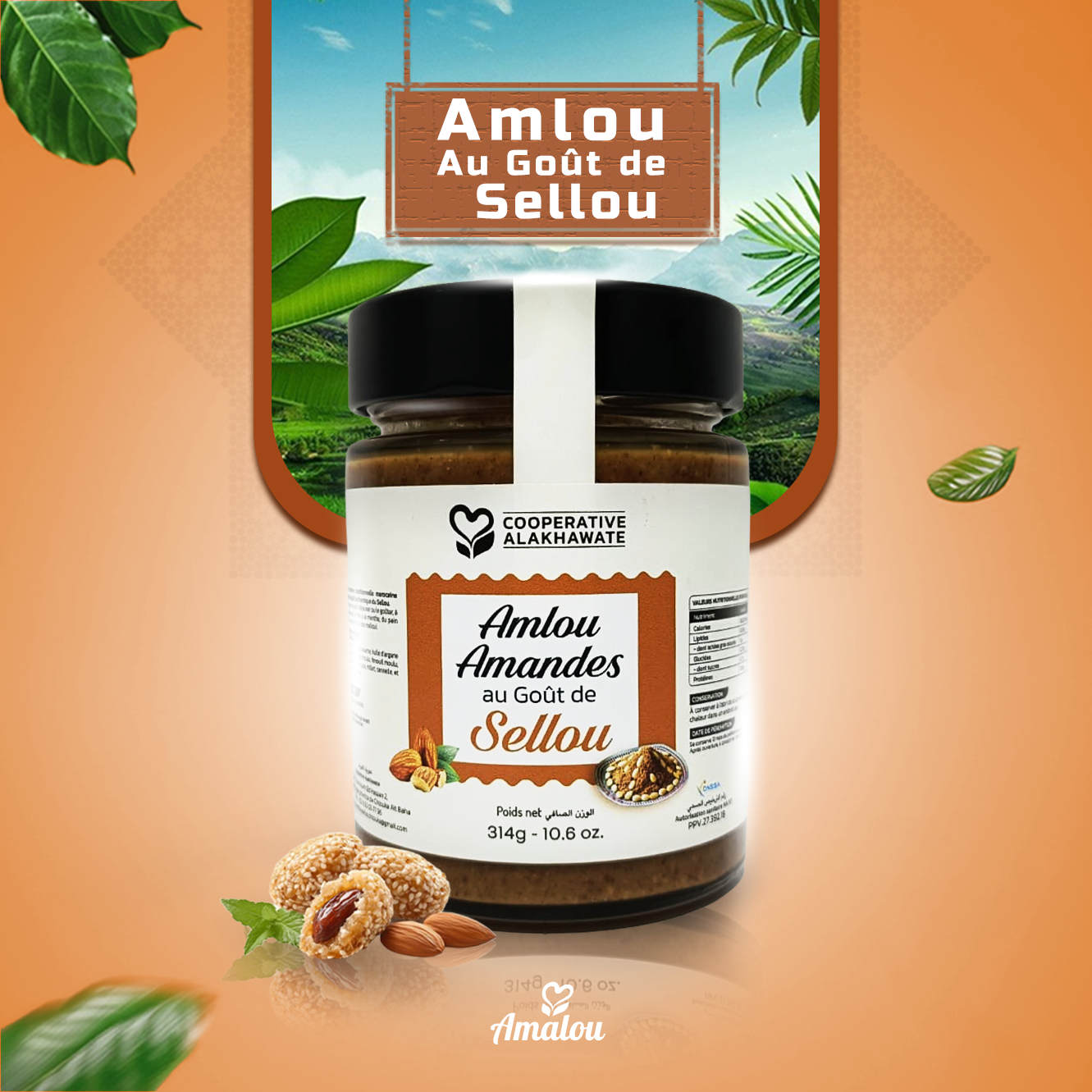 Amlou aux amandes au goût de sellou – 100 % naturel