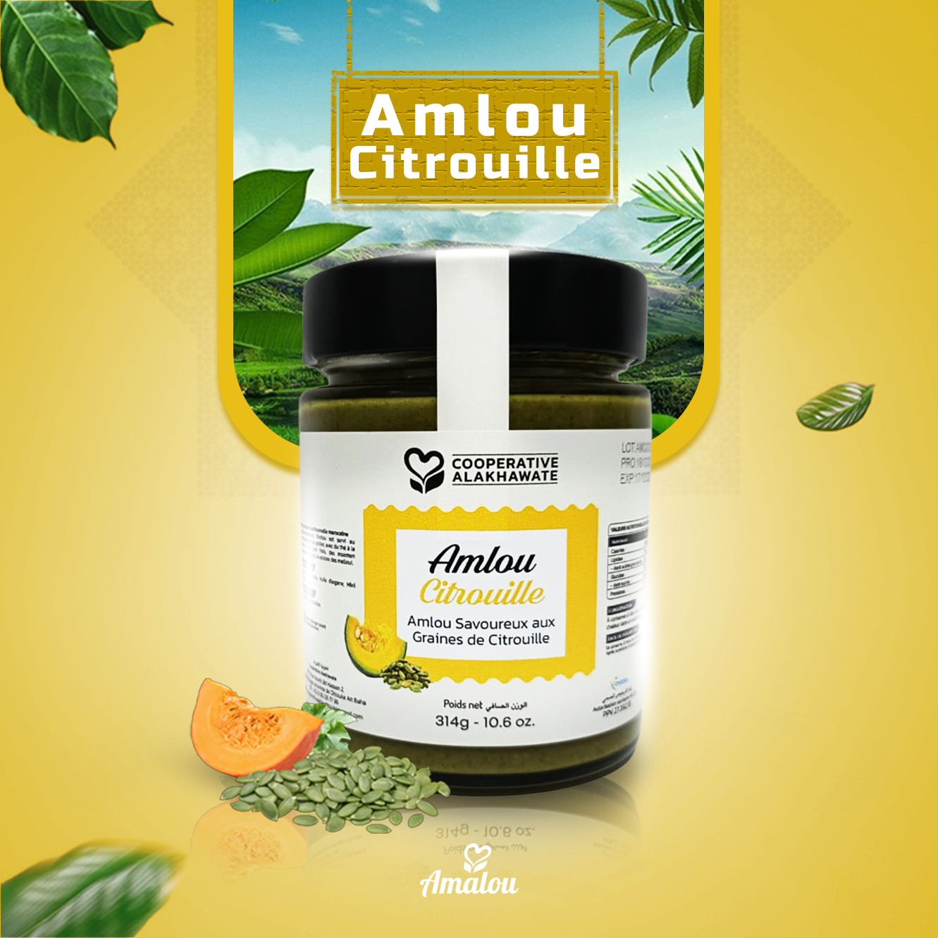 Amlou aux graines de citrouille – 100 % naturel