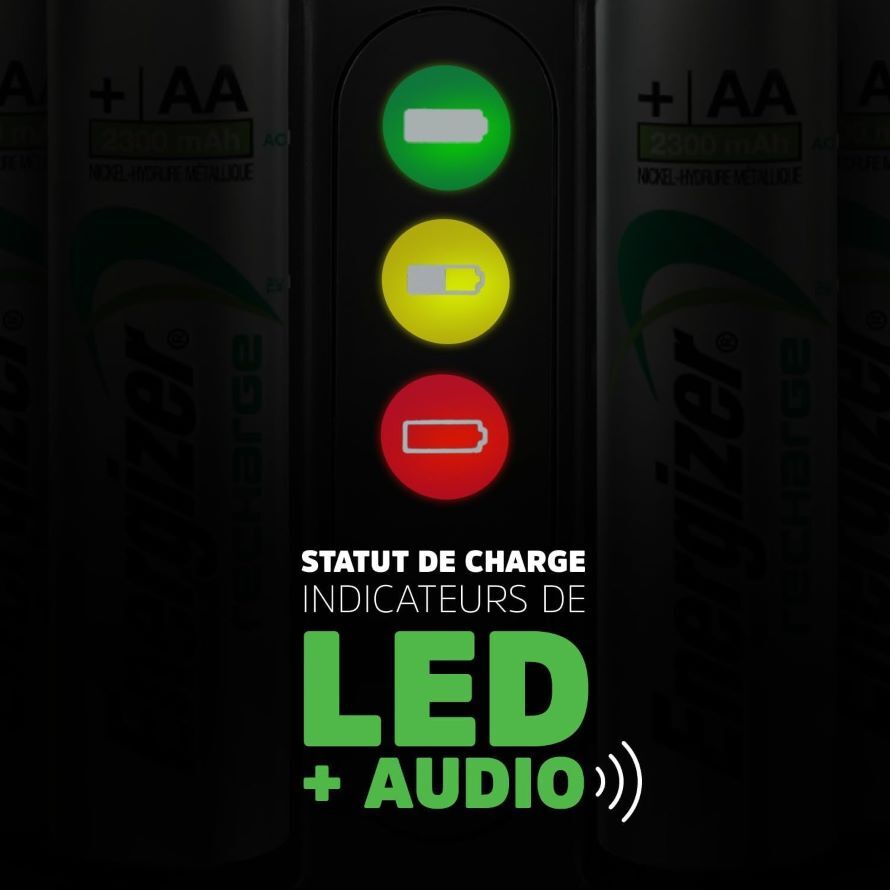 Chargeur De Batteries Aa Et Aaa Accu Recharge Pro + 4 Piles Aa 2000mah Avec Indicateur Led thumbnail 6