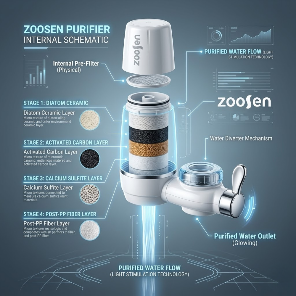 Filtre Purificateur D’eau Pour Robinet – Compact Et Efficace